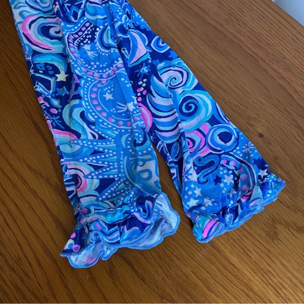 Lilly Pulitzer Ruffle PJ Button-Up Top Cosmic Kismet Size XS - Picture 9 of 12